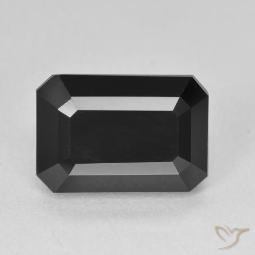 6.22ct طبيعي شورل تورمالين, قص الزمرد, غير شفاف