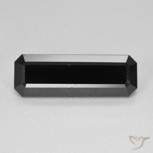 6.43ct طبيعي شورل تورمالين, قص الزمرد, غير شفاف