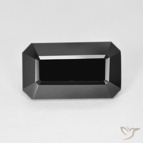 9.05ct طبيعي شورل تورمالين, قص الزمرد, غير شفاف