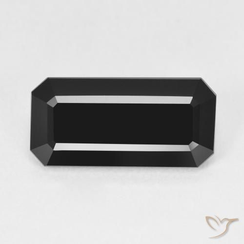 5.66ct طبيعي شورل تورمالين, قص الزمرد, غير شفاف