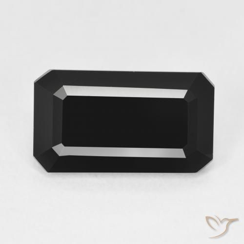 6.61ct طبيعي شورل تورمالين, قص الزمرد, غير شفاف