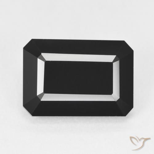 7.07ct طبيعي شورل تورمالين, قص الزمرد, غير شفاف