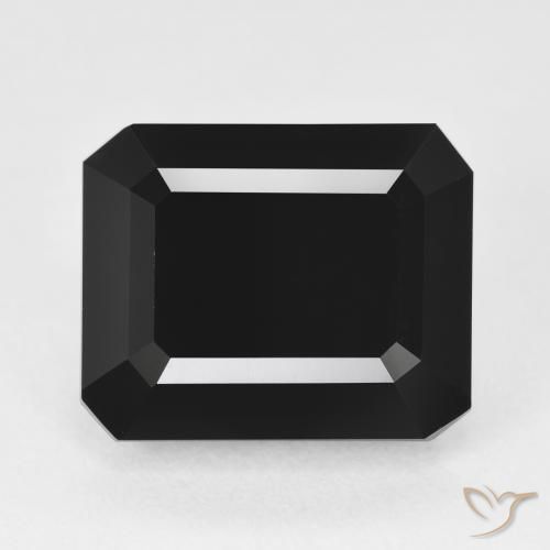 11.71ct طبيعي شورل تورمالين, قص الزمرد, غير شفاف