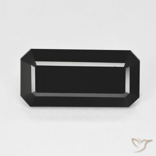 7.47ct طبيعي شورل تورمالين, قص الزمرد, غير شفاف