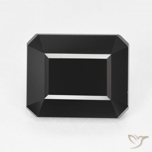 7.04ct طبيعي شورل تورمالين, قص الزمرد, غير شفاف