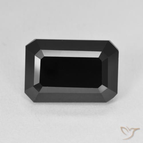 6.77ct طبيعي شورل تورمالين, قص الزمرد, غير شفاف