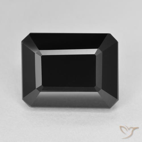 11.28ct طبيعي شورل تورمالين, قص الزمرد, غير شفاف