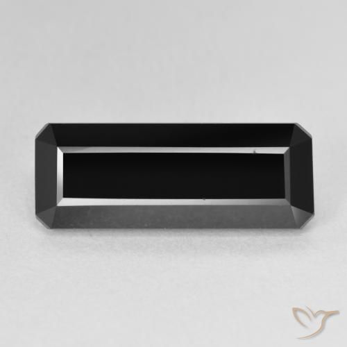 6.18ct طبيعي شورل تورمالين, قص الزمرد, غير شفاف
