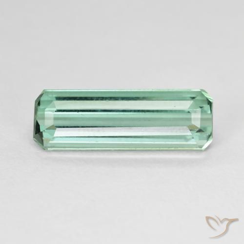 4.12ct طبيعي أخضر نعناعى فاتح تورمالين, قص الزمرد, VVS-VS