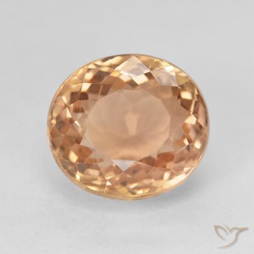 6.96ct طبيعي برتقالى تفاحى تورمالين, بيضوي, قليلا جدا