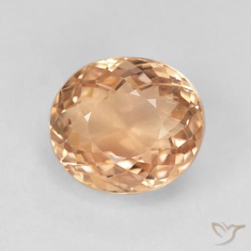 5.78ct طبيعي برتقالى كنتالوبى تورمالين, بيضوي, قليلا جدا