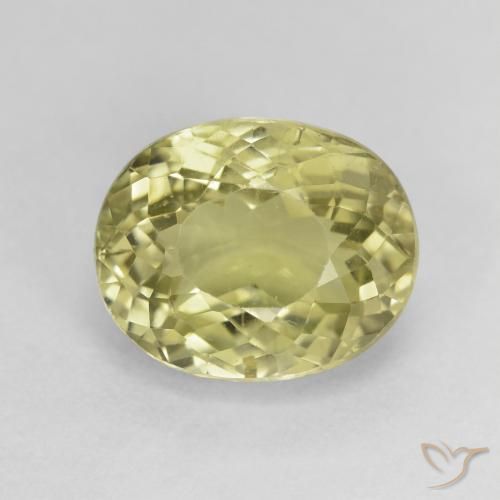 6.33ct طبيعي أصفر مخضر تورمالين, بيضوي, VS-SI