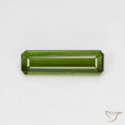1.28ct طبيعي Medium Light Green تورمالين, قص الزمرد, VS-SI