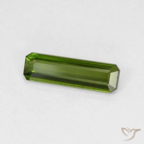 تورمالين Medium Light Green طبيعي، ثمانى / قصة زمرد، 1.28 قيراط، VS-SI