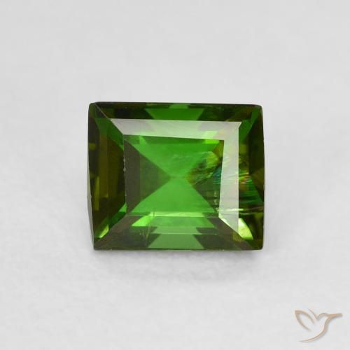 0.99ct طبيعي أخضر الغابات تورمالين, باجيت, VS-SI, Photo A