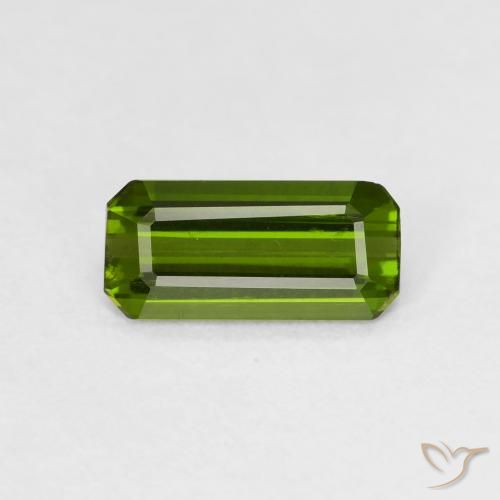 0.88ct طبيعي الأخضر الغامق تورمالين, قص الزمرد, VS-SI