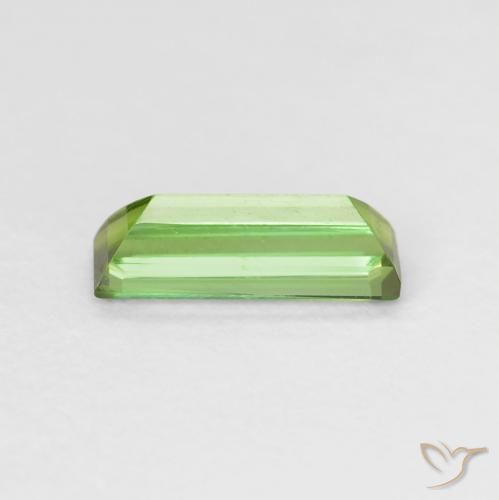 تورمالين أخضر غامق طبيعي، باجيت، 0.72 قيراط، VVS-VS