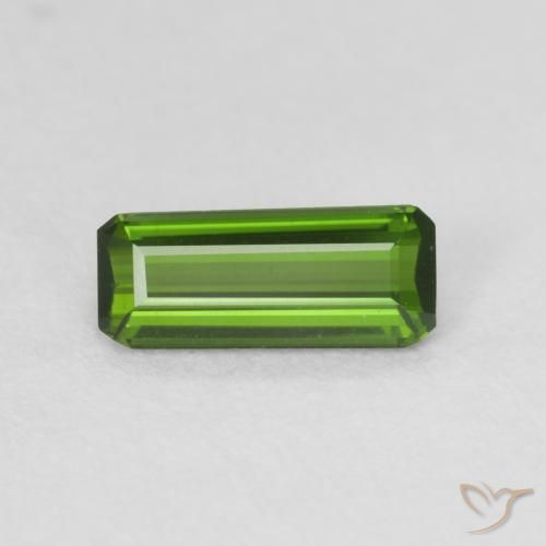 0.77ct طبيعي أخضر متوسط تورمالين, قص الزمرد, VVS