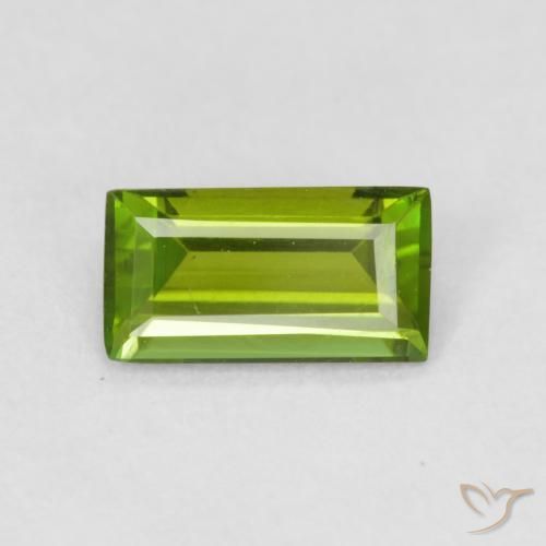0.70ct طبيعي أخضر الغابات تورمالين, باجيت, VVS