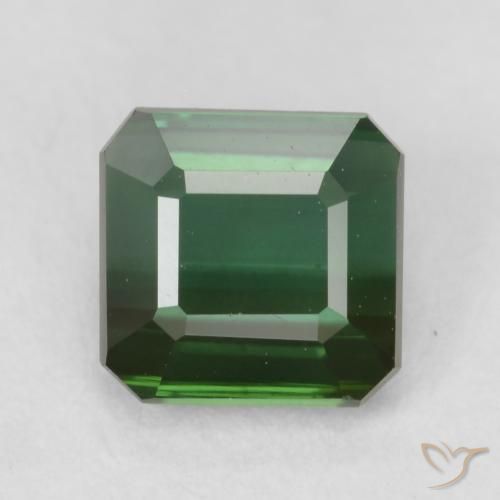 1.13ct طبيعي أخضر غامق تورمالين, قص الزمرد, VVS