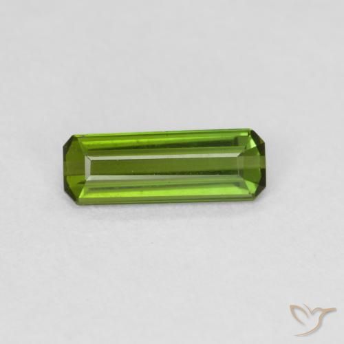 0.60ct طبيعي الأخضر الغامق تورمالين, قص الزمرد, VVS