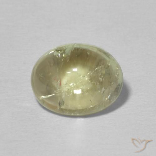 1.99ct طبيعي أخضر ليمونى باهت تورمالين, بيضوي, شفاف