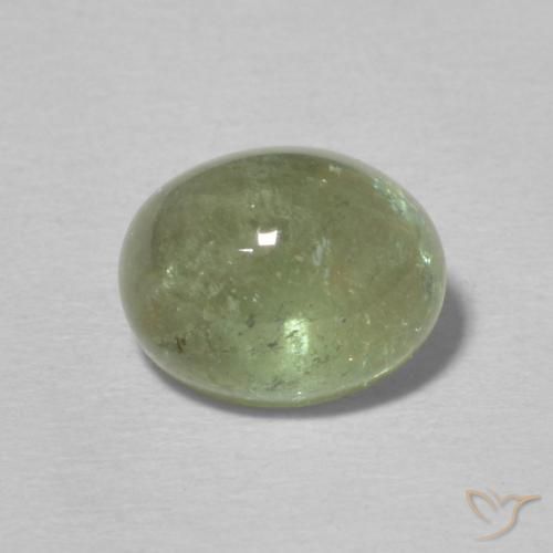 2.40ct طبيعي أخضر ترابى باهت تورمالين, بيضوي, شفاف, Photo A