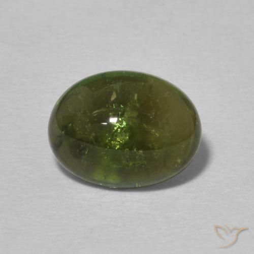 1.75ct طبيعي أخضر متوسط تورمالين, بيضوي, شفاف