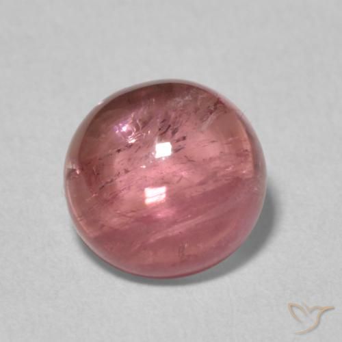 1.81ct طبيعي وردى كثيف تورمالين, دائري, شفاف