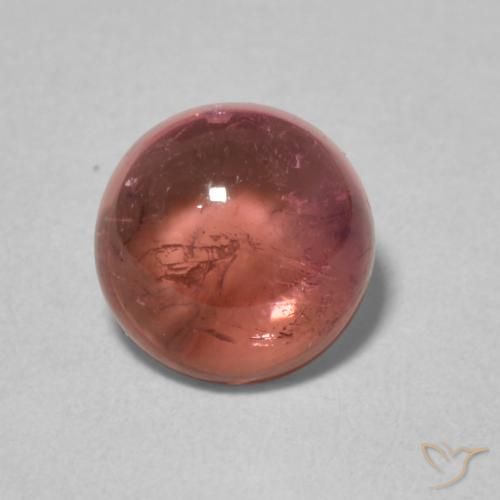 1.21ct طبيعي وردى برتقالى تورمالين, دائري, شفاف