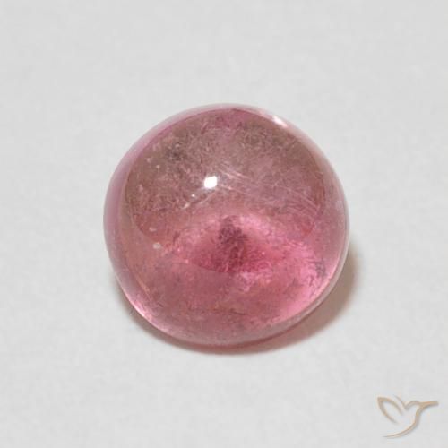 1.05ct طبيعي وردى غامق تورمالين, دائري, شفاف