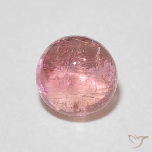 1.27ct طبيعي وردى برتقالى تورمالين, دائري, شفاف
