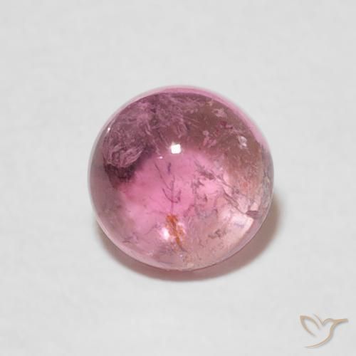 0.99ct طبيعي وردي فاتح تورمالين, دائري, شفاف