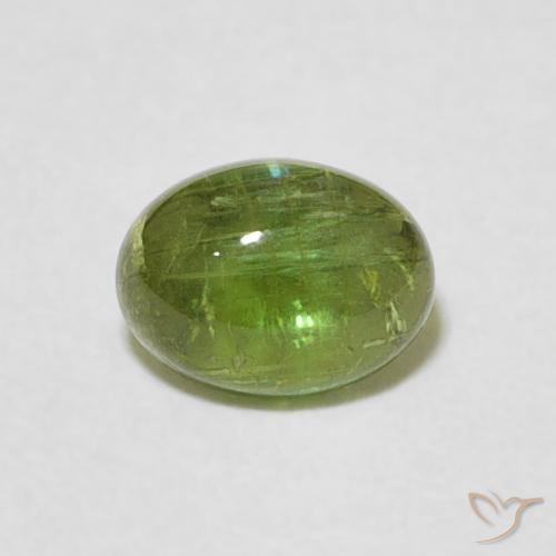0.82ct طبيعي أخضر متوسط تورمالين, بيضوي, شفاف