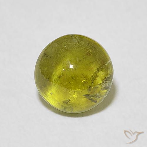 1.00ct طبيعي أخضر دافئ تورمالين, دائري, شفاف