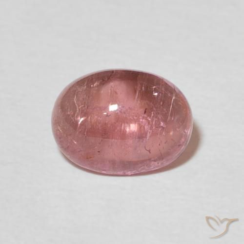 1.55ct طبيعي وردى متوسط تورمالين, بيضوي, شفاف