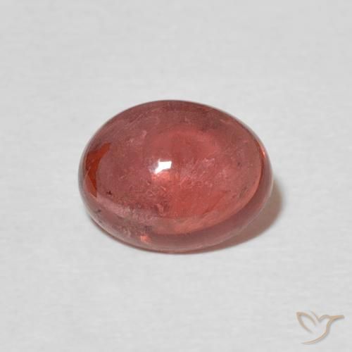 1.37ct طبيعي وردى توت العليق تورمالين, بيضوي, شفاف