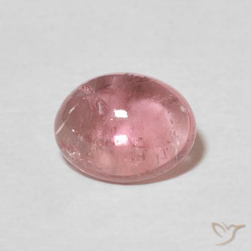 1.31ct طبيعي وردى العلكة تورمالين, بيضوي, شفاف