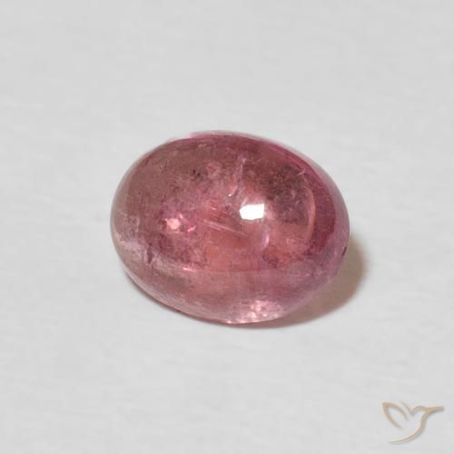 تورمالين Medium Dark-Pink طبيعي، بيضوي، 1.37 قيراط، شفاف