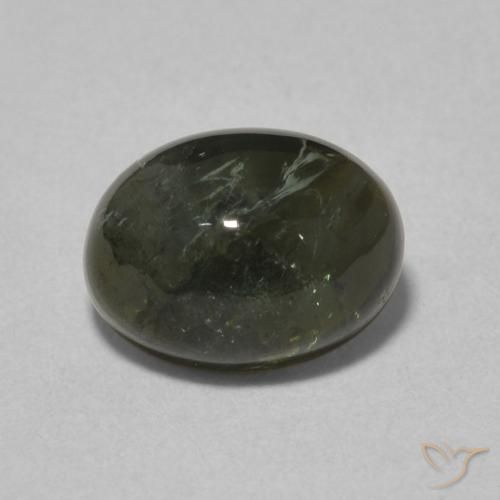 1.75ct طبيعي الأخضر الغامق تورمالين, بيضوي, شفاف