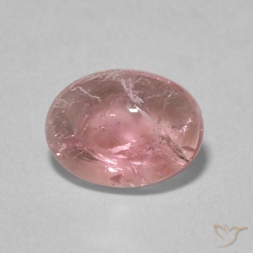 1.12ct طبيعي درجة لون وردى العلكة تورمالين, بيضوي, شفاف