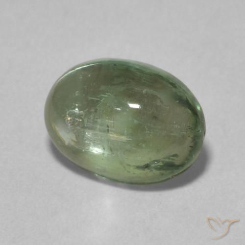 تورمالين Medium Light-Green طبيعي، بيضوي، 1.39 قيراط، شفاف