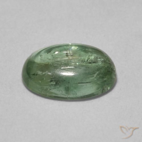 تورمالين Medium Light-Green طبيعي، بيضوي، 1.39 قيراط، شفاف