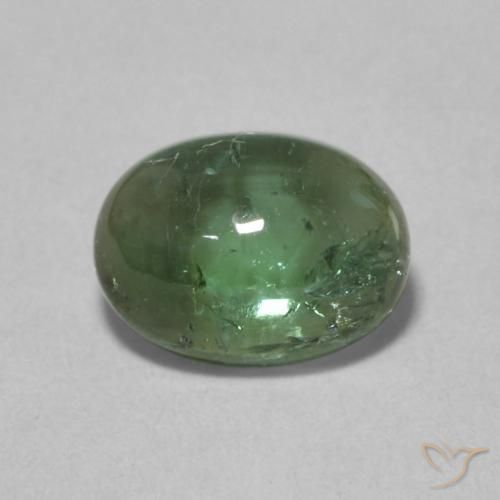 1.49ct طبيعي الأخضر الغامق تورمالين, بيضوي, شفاف