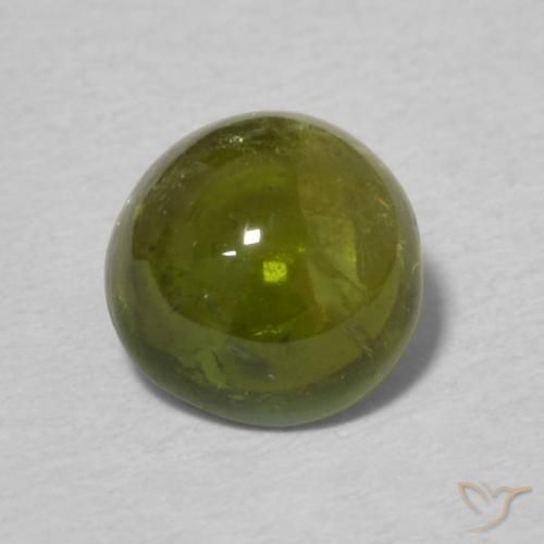 0.95ct طبيعي أخضر متوسط تورمالين, دائري, شفاف