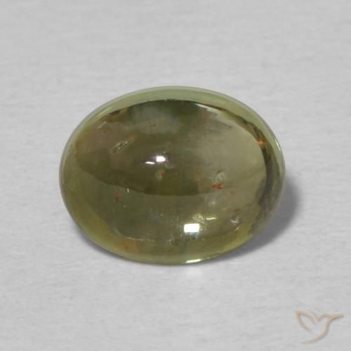 1.16ct طبيعي أخصر بنى تورمالين, بيضوي, شفاف
