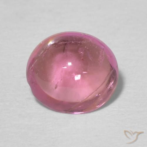 0.92ct طبيعي وردى العلكة تورمالين, بيضوي, شفاف
