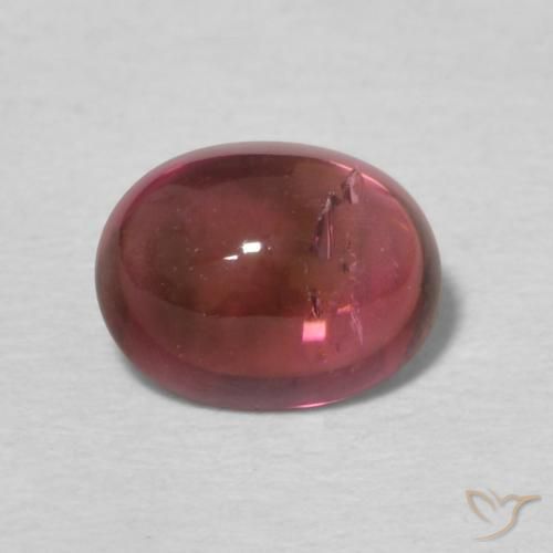 0.89ct طبيعي وردى غامق تورمالين, بيضوي, شفاف