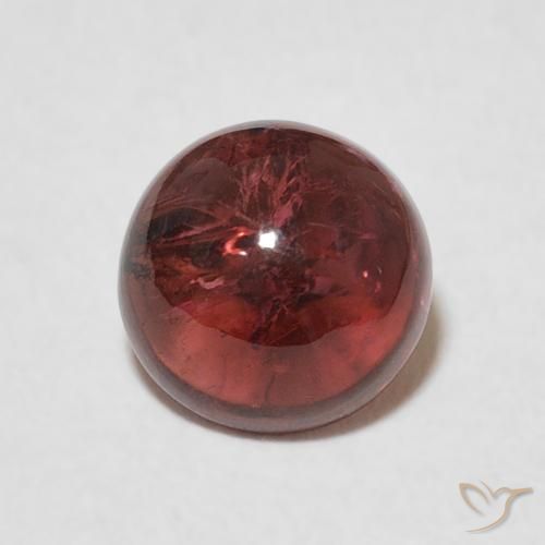 1.53ct طبيعي Medium Dark-Red تورمالين, دائري, شفاف