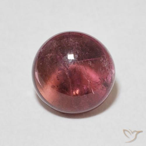 1.47ct طبيعي Medium Dark-Red تورمالين, دائري, شفاف, Photo A